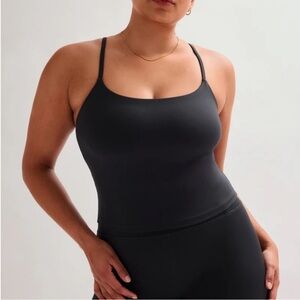 NWT Girlfriend Collective BLACK WILLA STRAPPY TANK TOP Small NEW ATHLEISURE